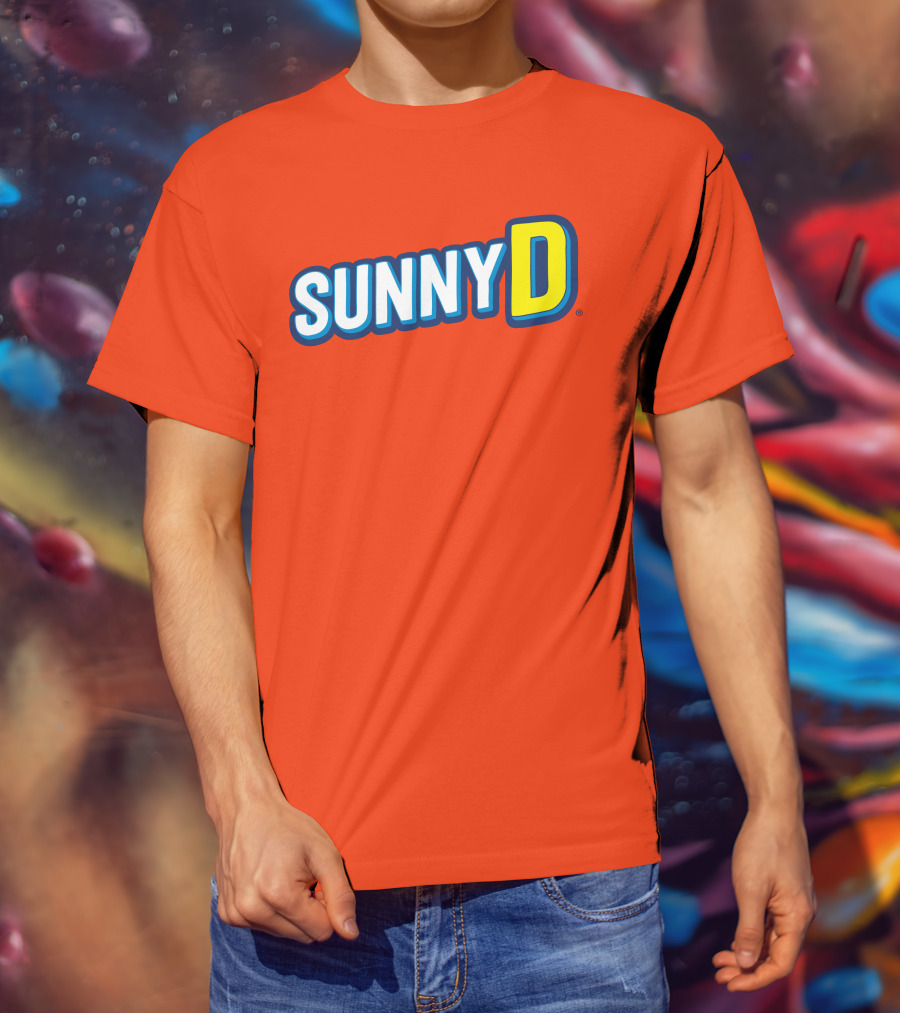 SUNNYD Retro Logo Bright Orange T-Shirt