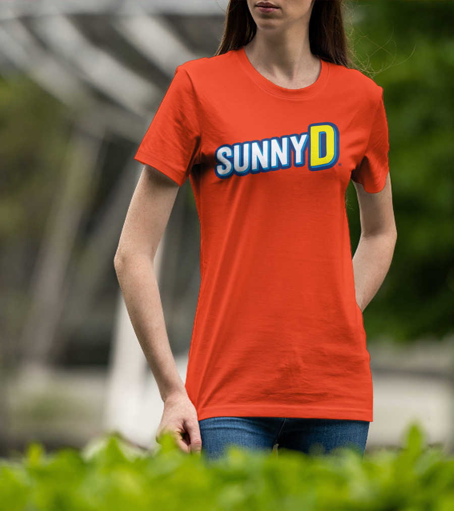 SUNNYD Retro Logo Bright Orange T-Shirt
