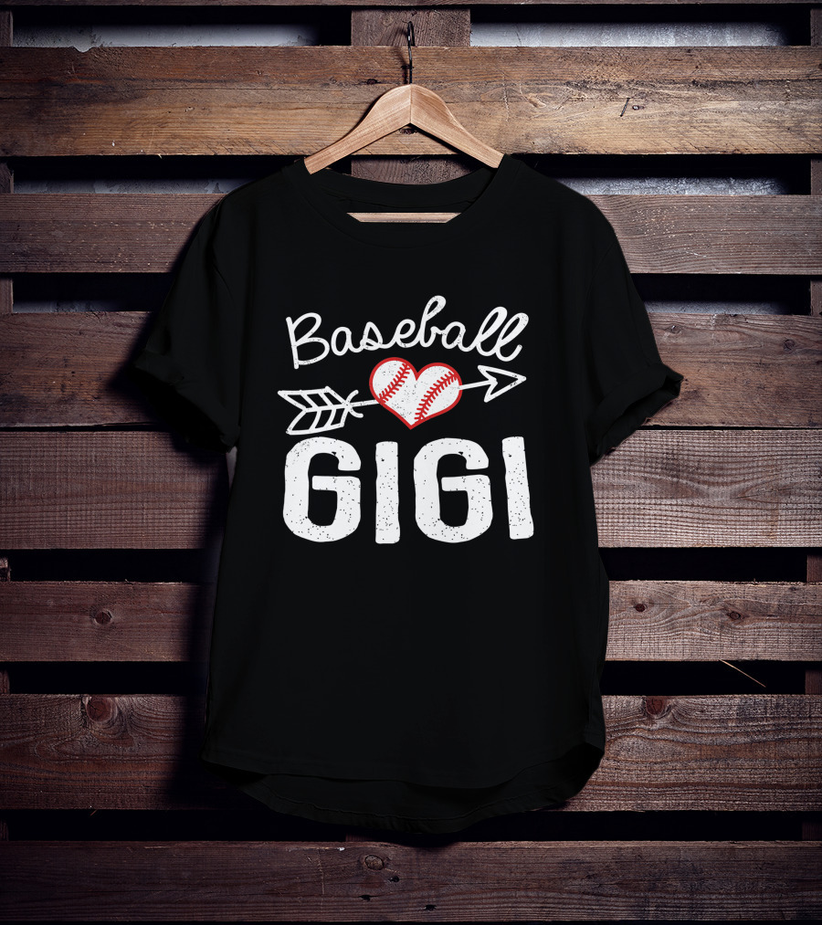 Baseball Gigi Heart Arrow T-Shirt