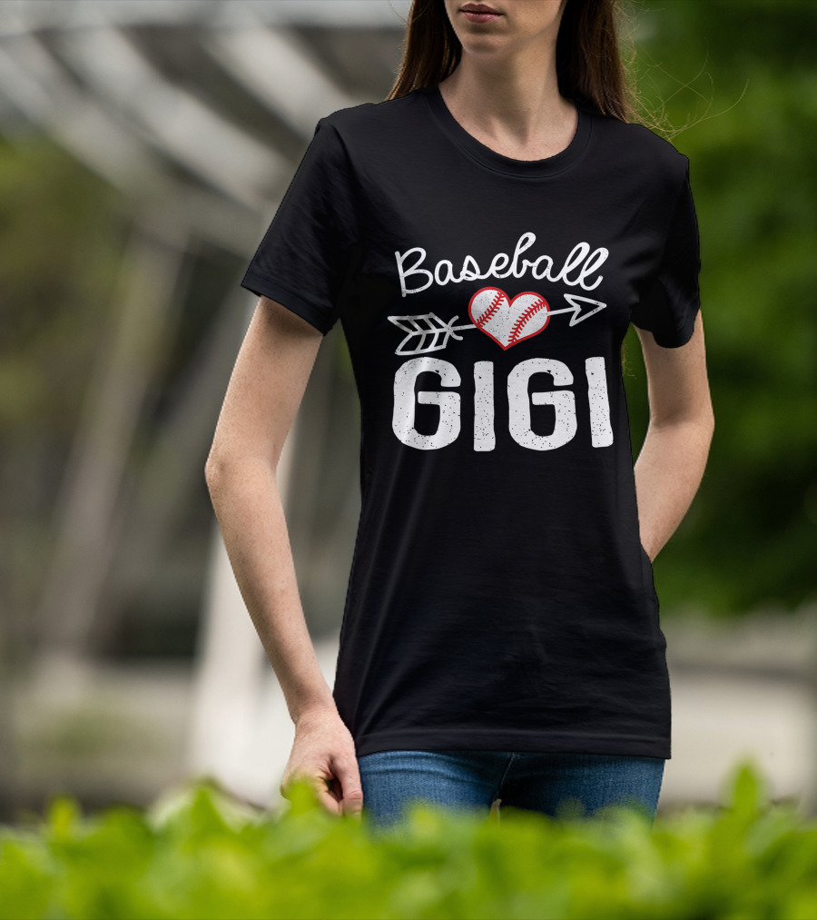 Baseball Gigi Heart Arrow T-Shirt