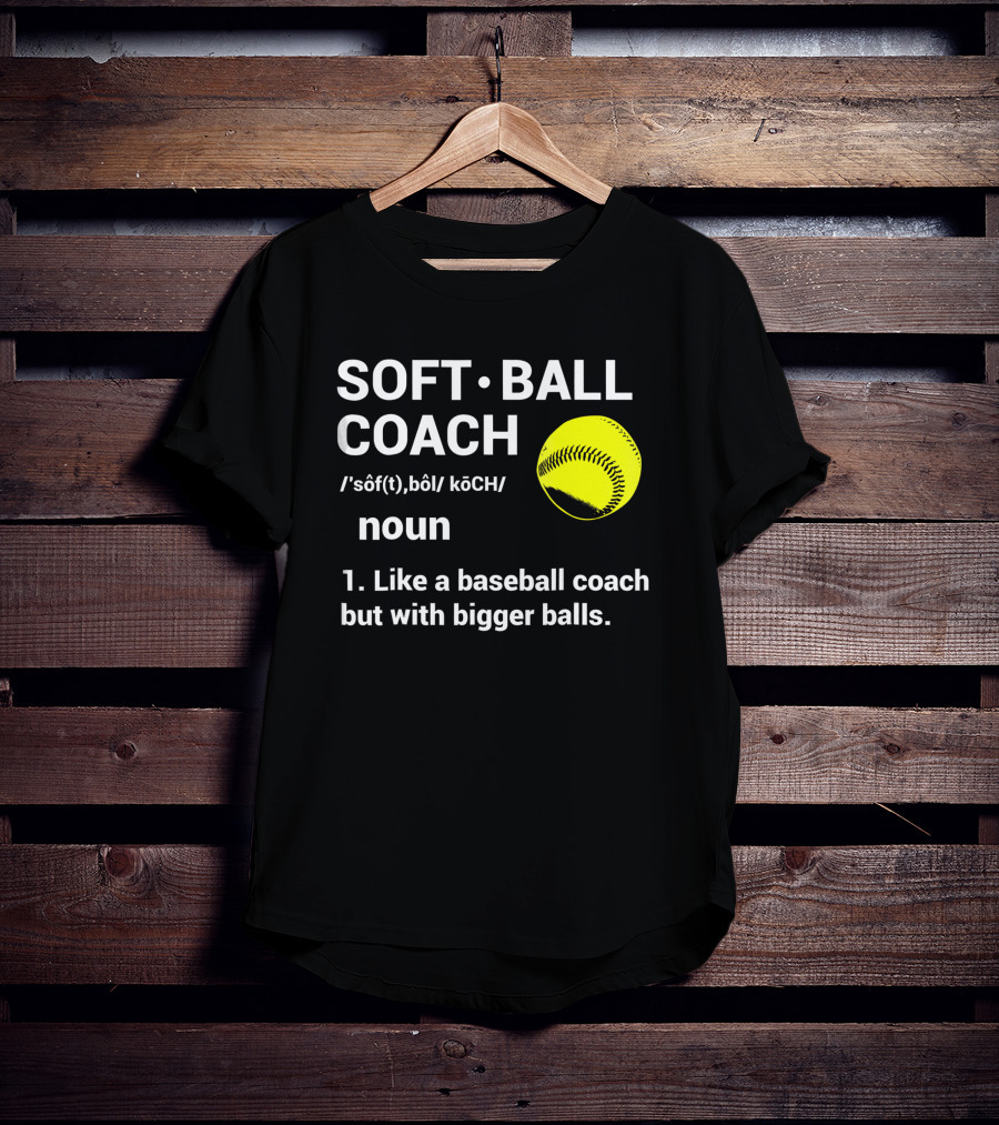Soft Ball Coach Definition Like A Baseball Coach With Bigger Balls T-Shirt