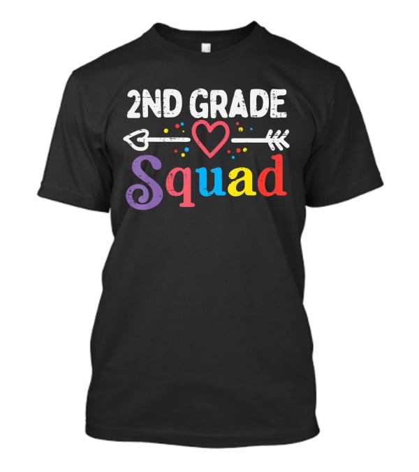 2nd Grade Squad Heart Arrow First Day School Boys Girls Teacher T-Shirt