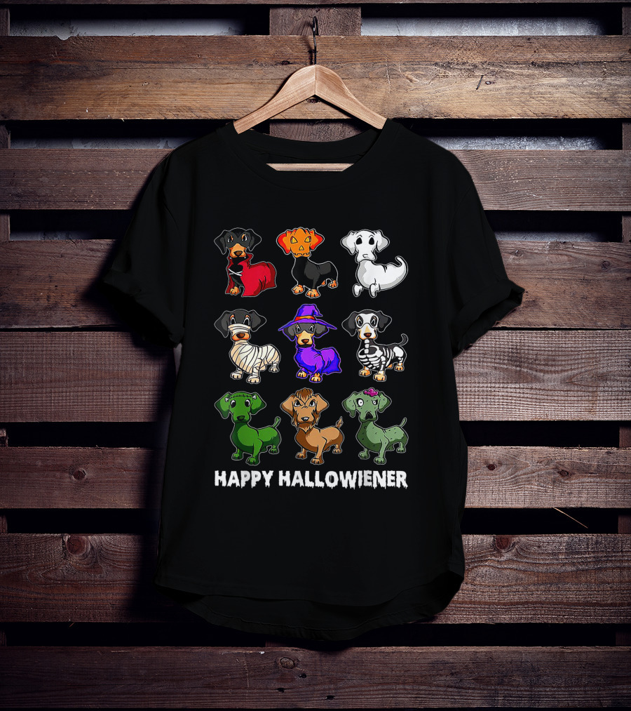 Happy Halloweiner Funny Halloween Dachshund Dogs Lover T-Shirt