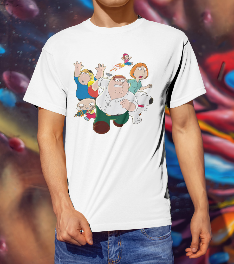 Family Guy Peter Lois Brian Stewie Meg Chris Running Team T-Shirt