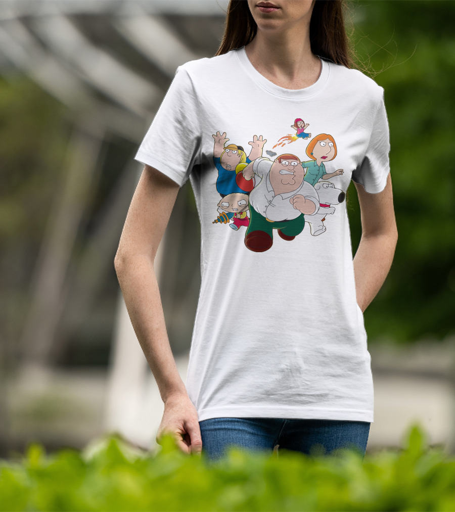 Family Guy Peter Lois Brian Stewie Meg Chris Running Team T-Shirt