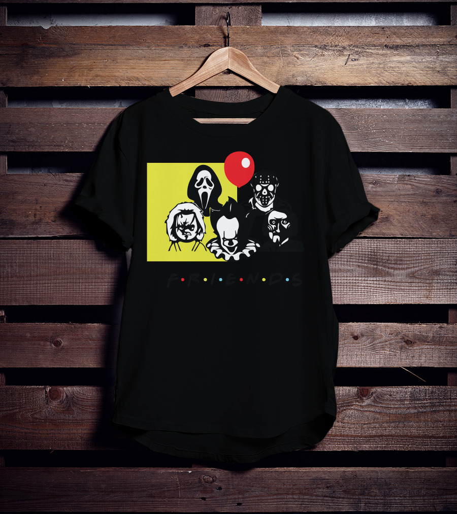 Friends Ghostface Chucky Pennywise Jason Freddy T-Shirt
