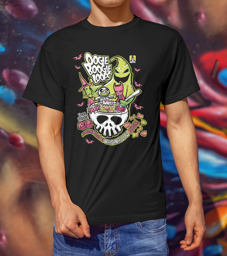 Oogie Boogie Loops Shock Barrel Lock Free Inside Bugs My Bugs My Marshmallow Bugs T-Shirt