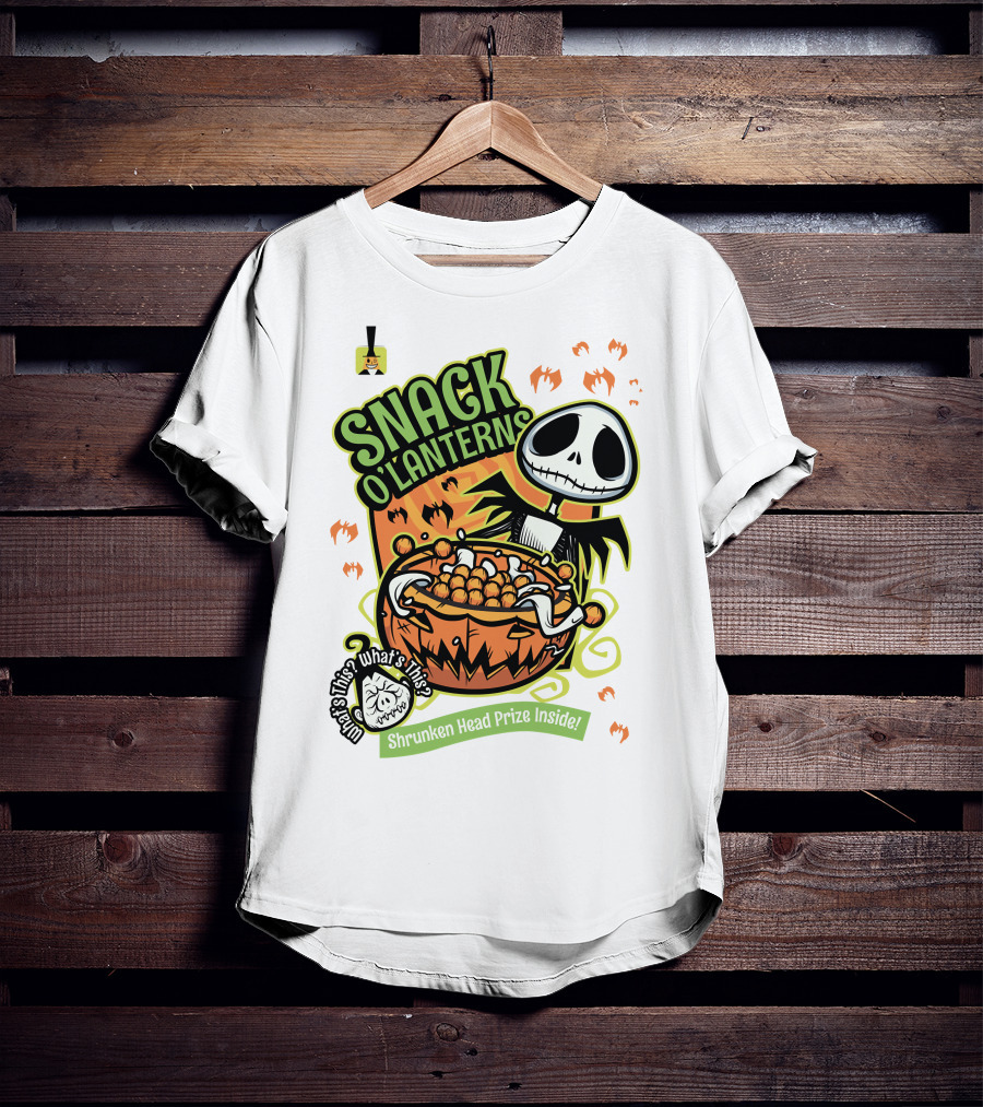 Snack O'Lanterns What's This Shrunken Head Prize Inside T-Shirt
