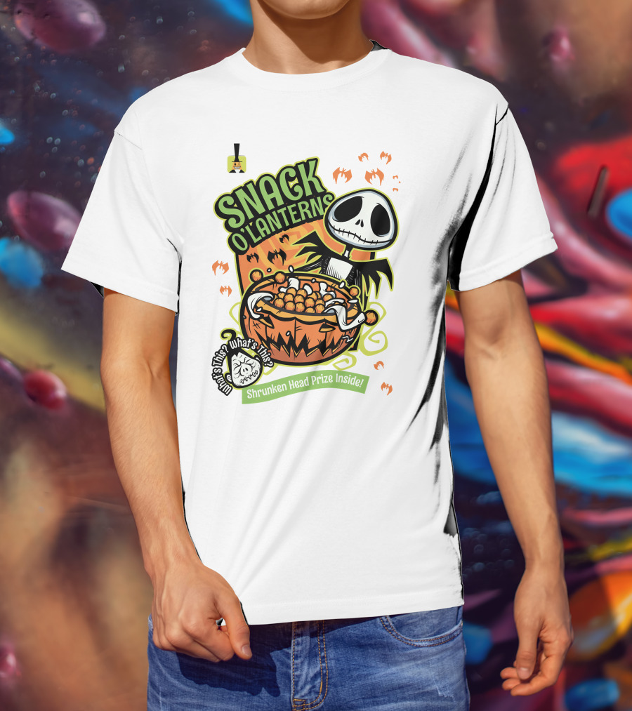 Snack O'Lanterns What's This Shrunken Head Prize Inside T-Shirt