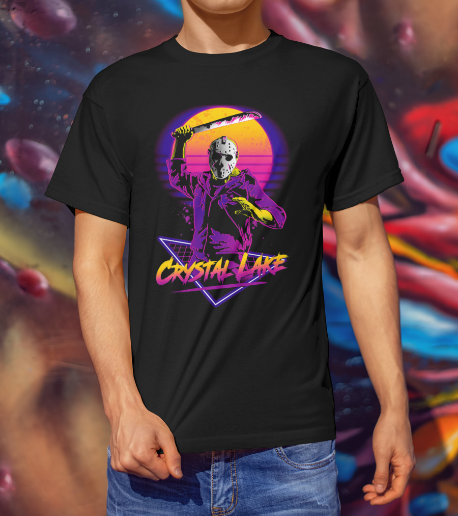 Jason Voorhees Neon Crystal Lake T-Shirt