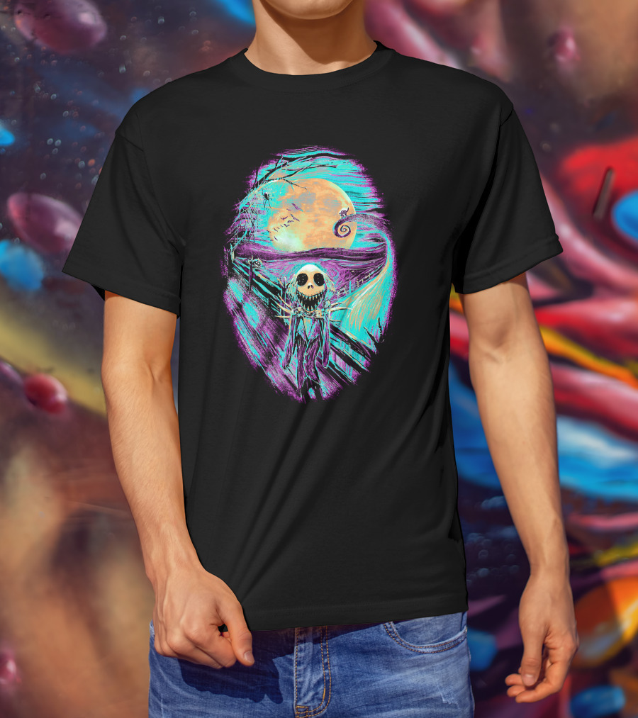 The Scream Before Christmas Nightmare Jack Moon Scene T-Shirt
