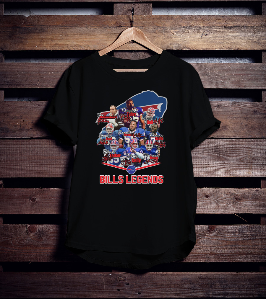 Bills Legends Featuring Talley Kelly Bennett Thomas Tasker Hull Smith Andre Reed T-Shirt