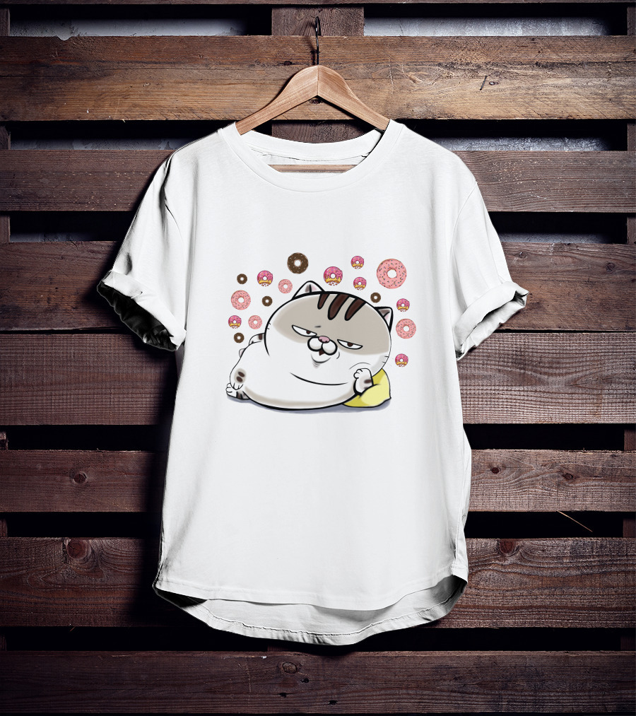 Ami Cat Surrounded By Donuts T-Shirt