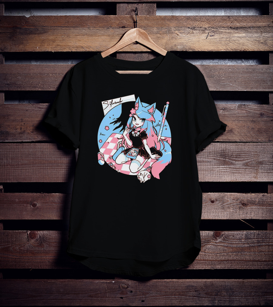 Sinder Merch Vshojo Store Pastel Picnic Scene T-Shirt