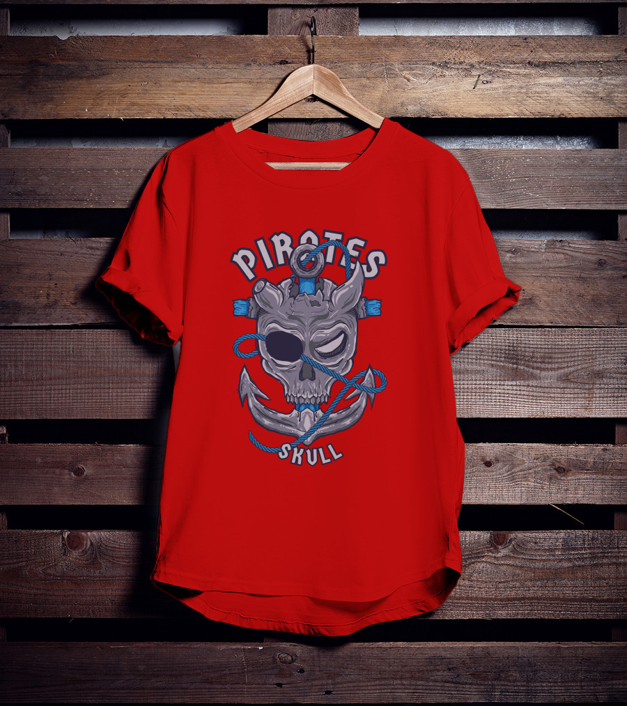 Pirates Skull Pirates Of The Caribbean Anchor Rope T-Shirt