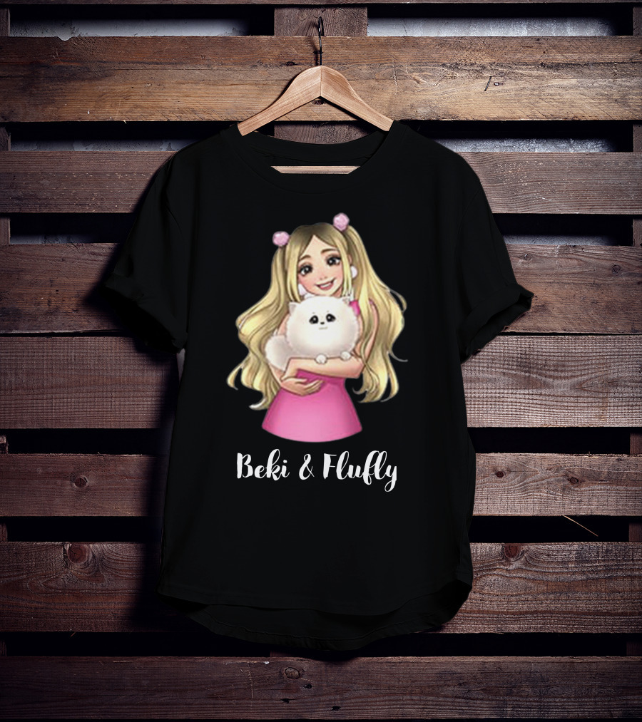 Rebekah Wing Beki And Fluffy Anime Style Pink Dress T-Shirt
