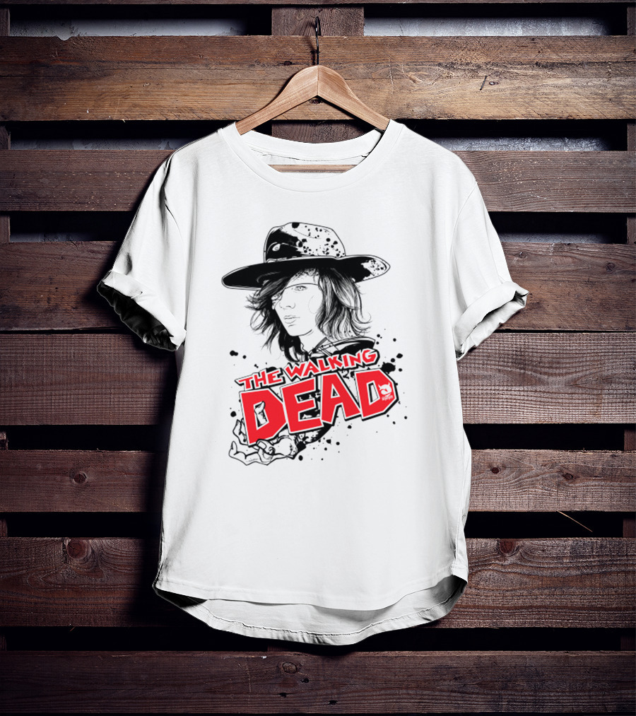 The Walking Dead Character Art Black Hat T-Shirt