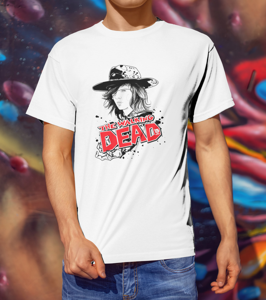 The Walking Dead Character Art Black Hat T-Shirt