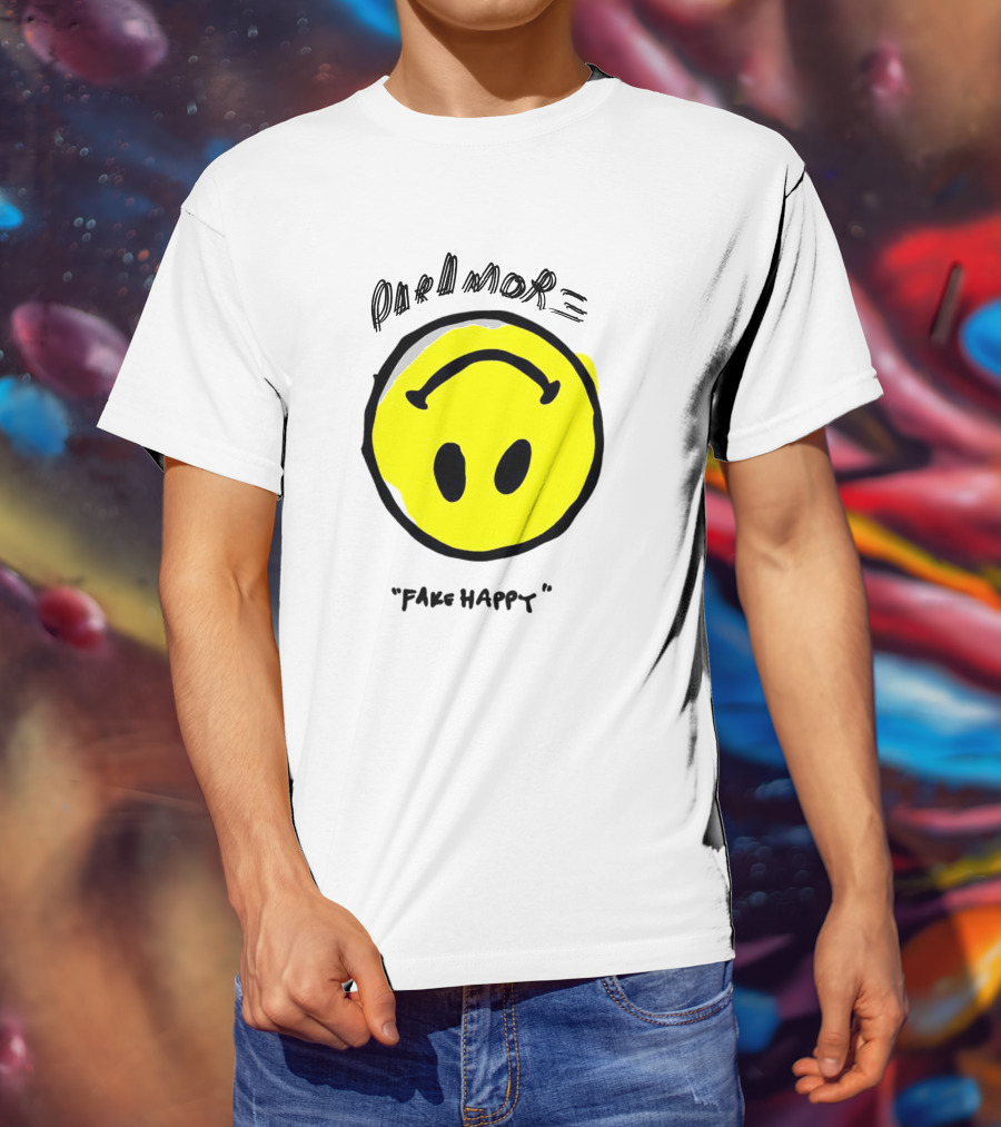 Paramore Fake Happy Smiley T-Shirt