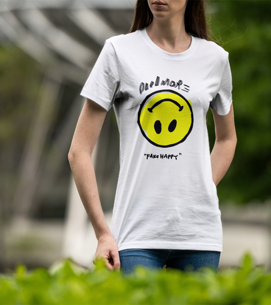 Paramore Fake Happy Smiley T-Shirt