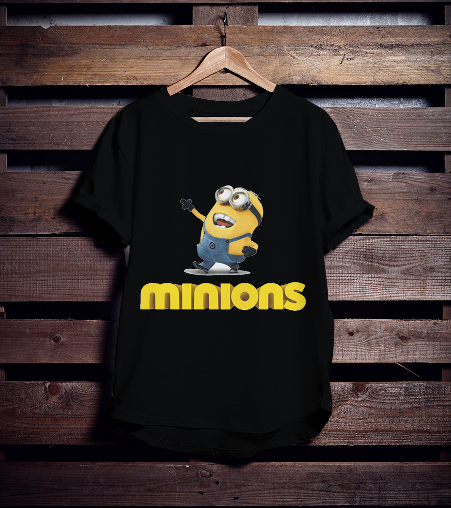 Minions Character With Iconic Yellow Costume And Goggles T-Shirt