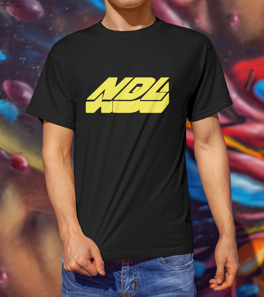 NDL Yellow Block Text Merchandise T-Shirt