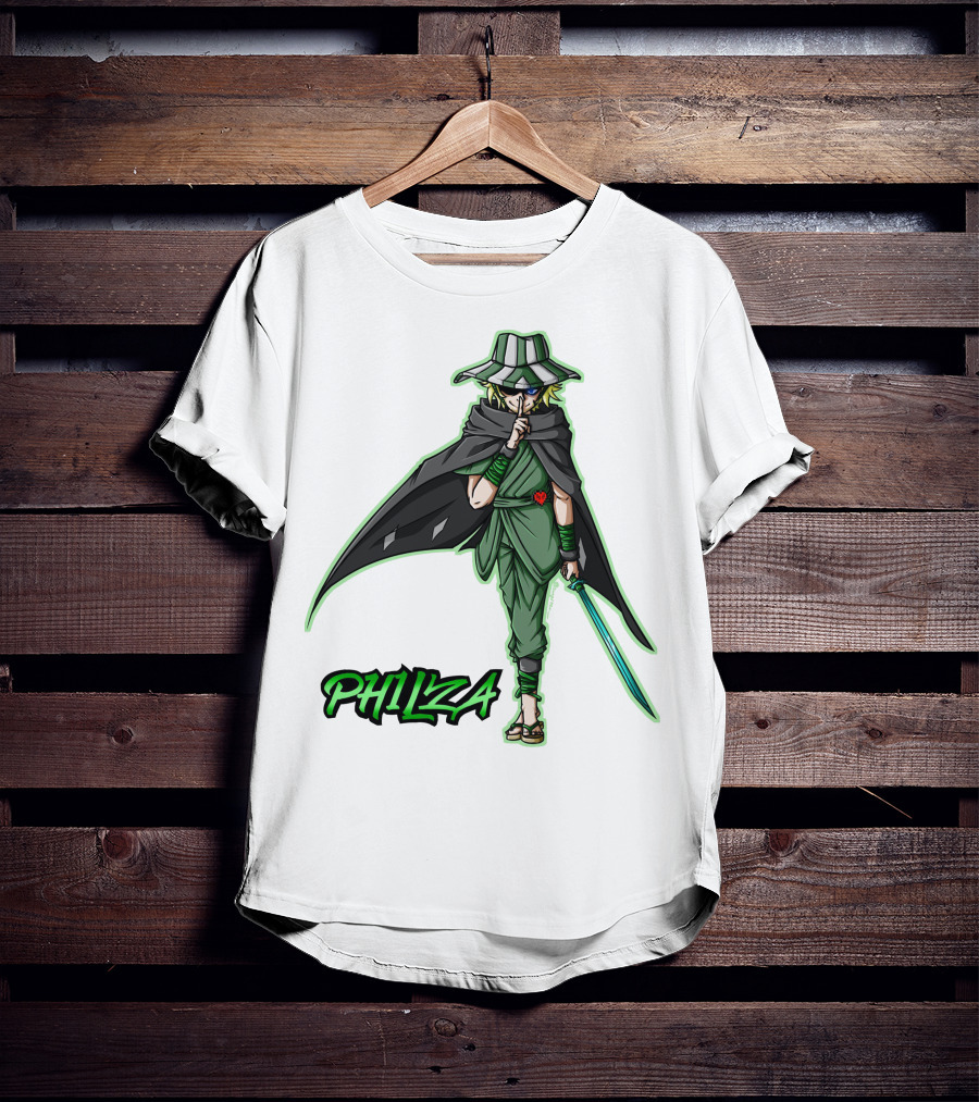 PH1LZA Ninja Warrior Style With Sword And Cloak T-Shirt