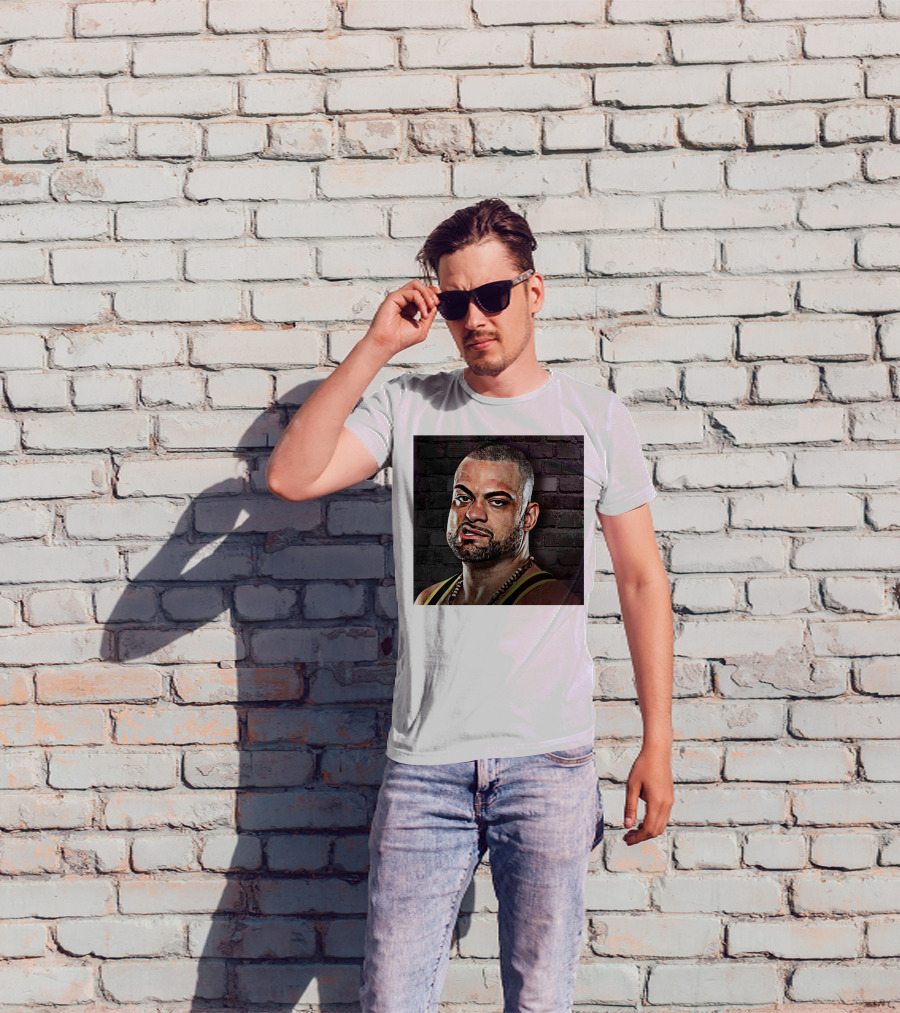 Eddie Kingston Brick Wall Background T-Shirt