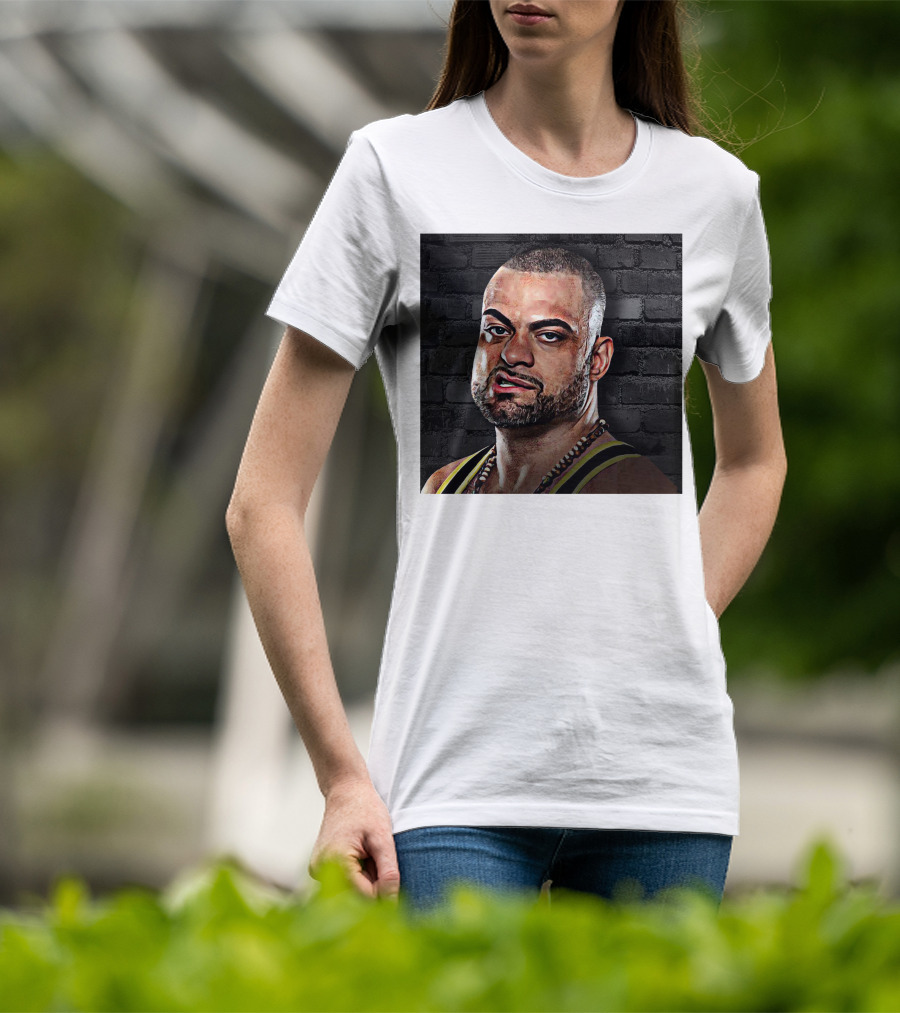 Eddie Kingston Brick Wall Background T-Shirt