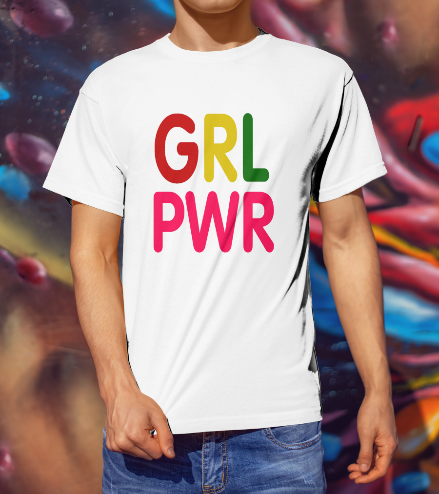 GRL PWR Bold Multicolor Empowerment T-Shirt