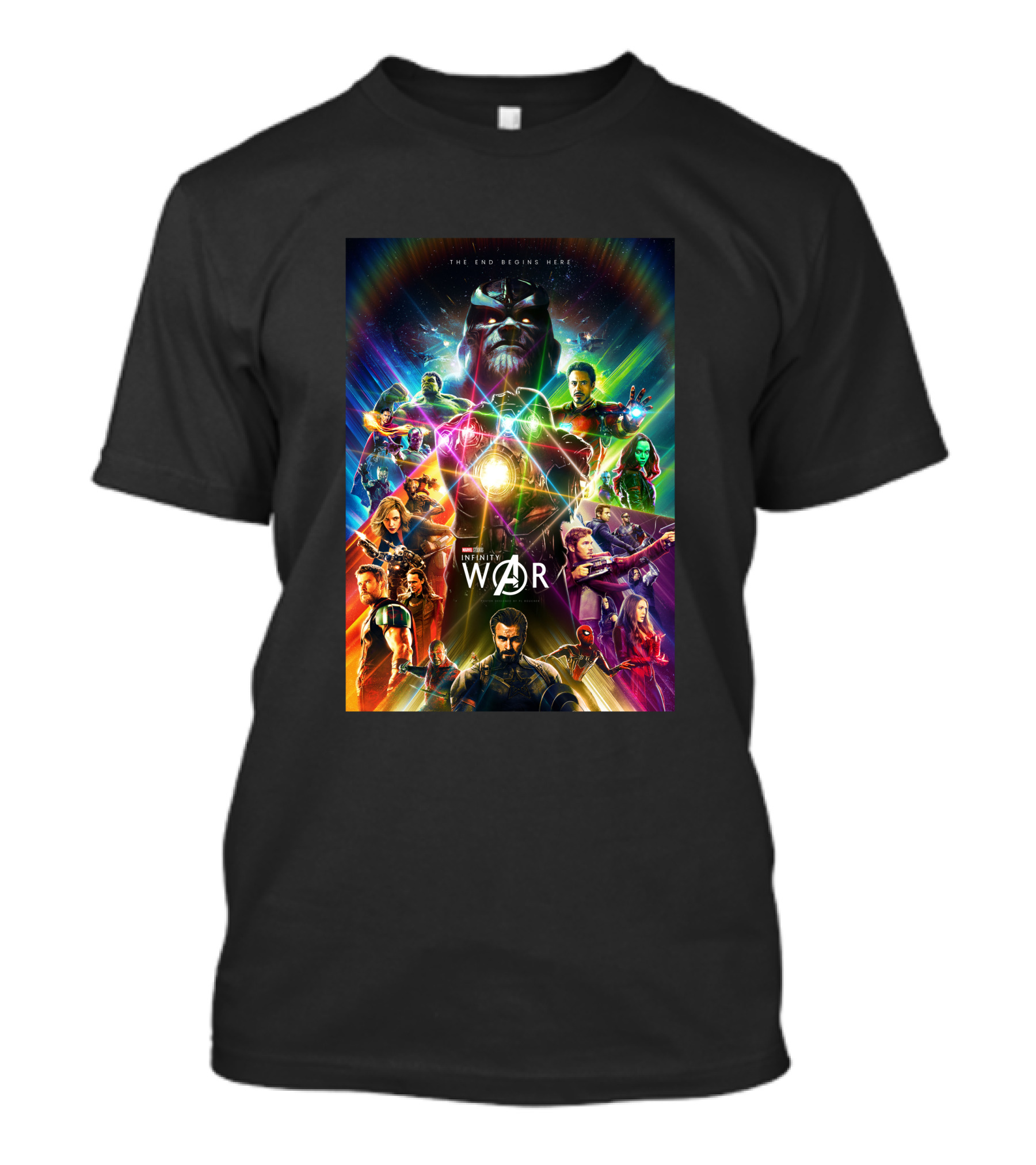 Avenger Infinity War The End Begins Here T-Shirt