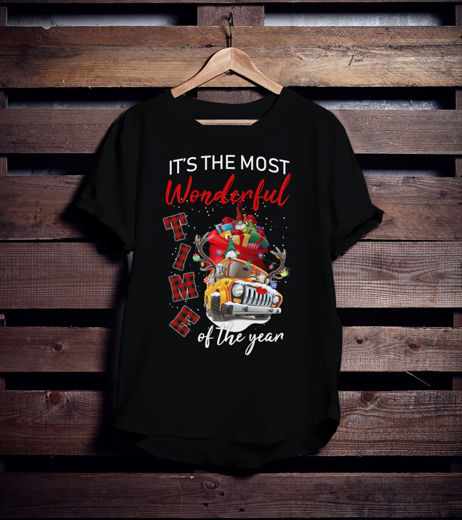 It's The Most Wonderful Time Of The Year Christmas Truck With Gifts T-Shirt