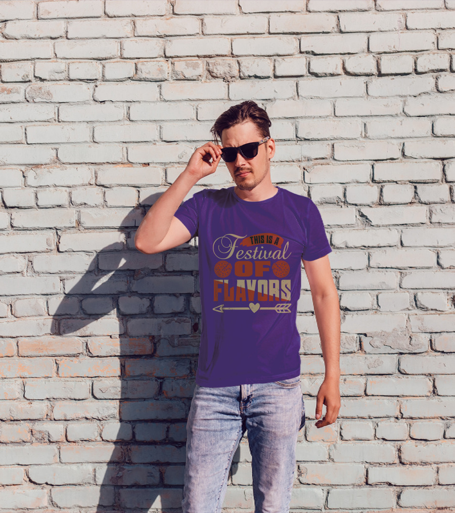 This Is A Festival Of Flavors Arrow Heart And Pepperoni Icons T-Shirt