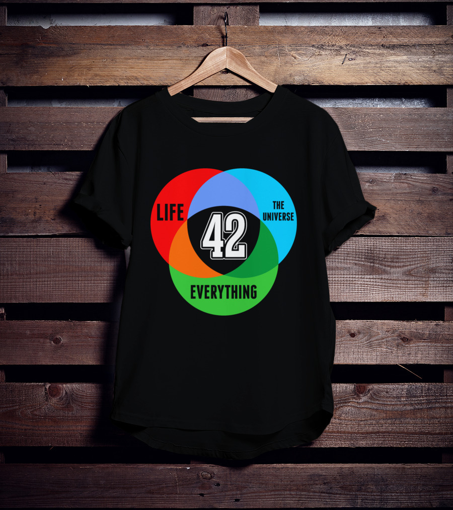 Life The Universe Everything 42 Science Venn Diagram T-Shirt