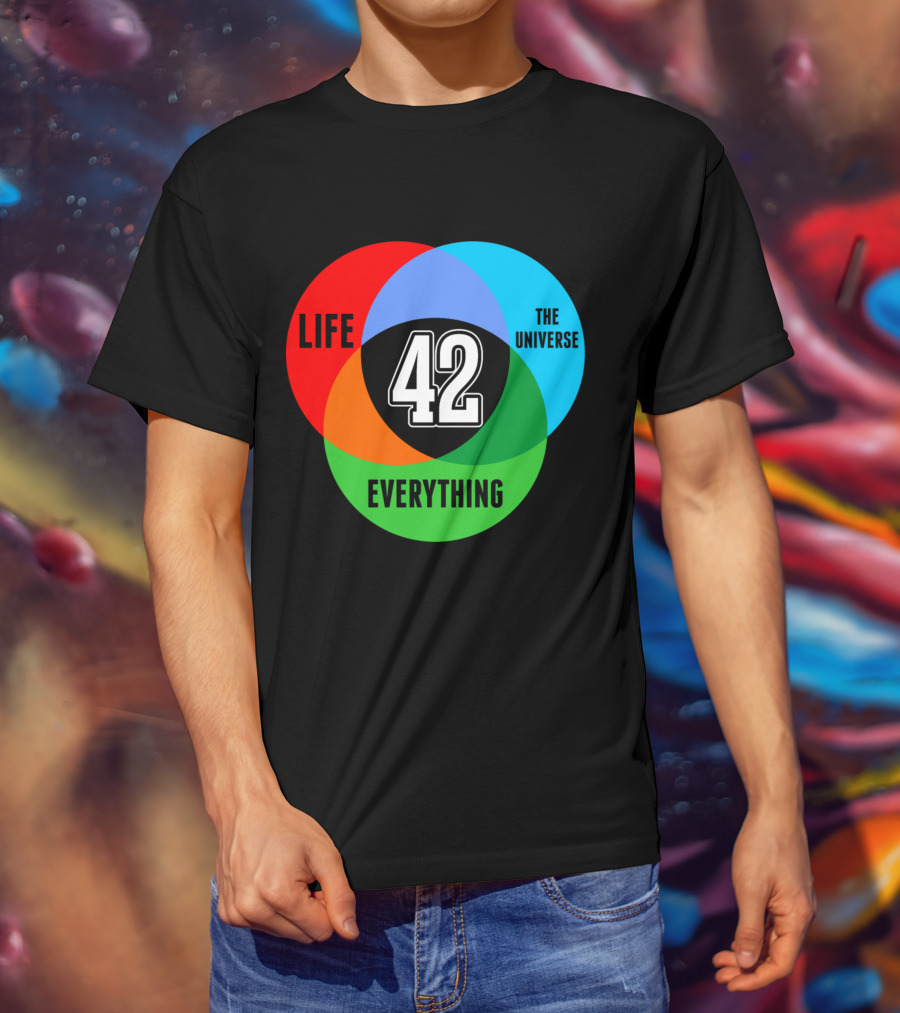 Life The Universe Everything 42 Science Venn Diagram T-Shirt