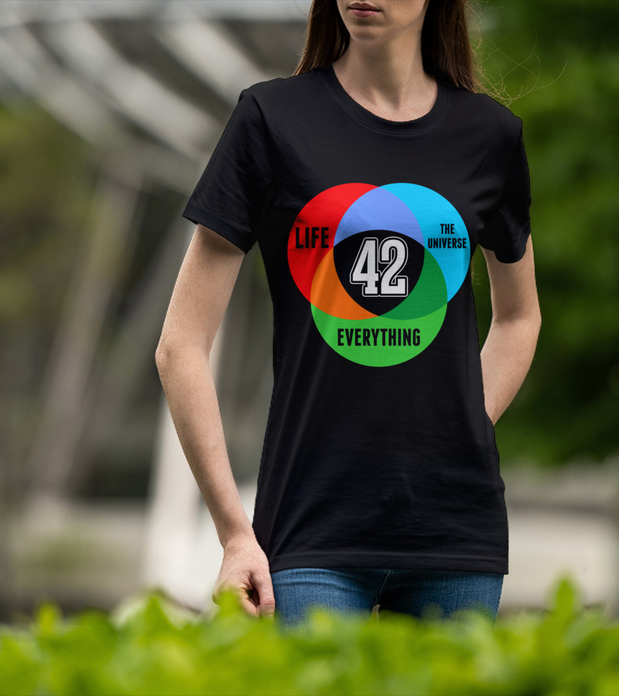 Life The Universe Everything 42 Science Venn Diagram T-Shirt