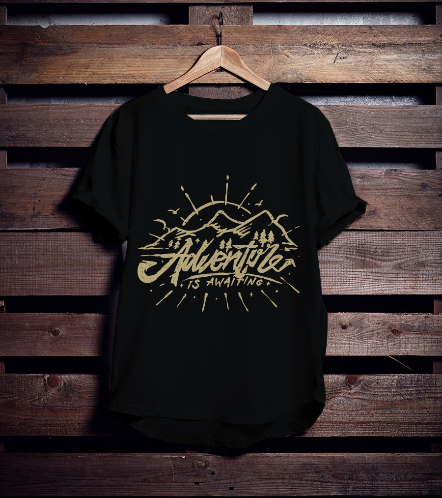 Adventure Is Awaiting Nature Travel Adventure Time Cool Animal T-Shirt