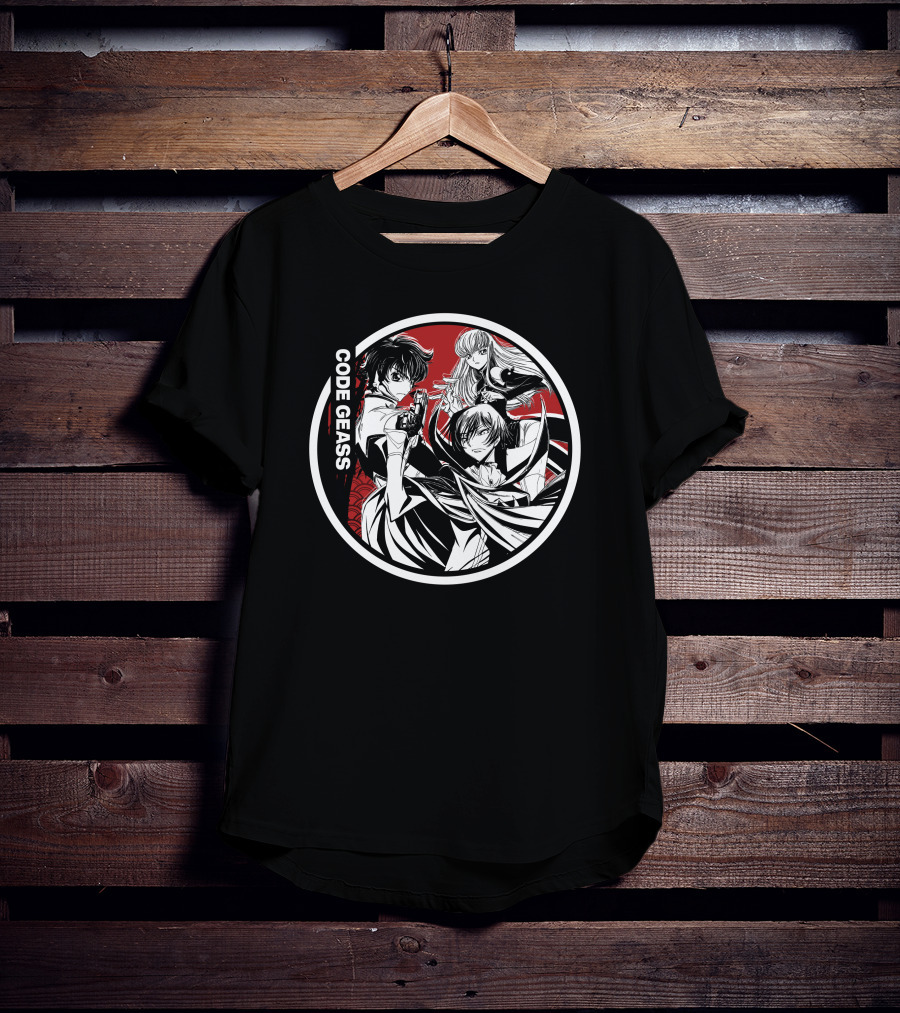 Code Geass Iconic Characters Dynamic Black And Red T-Shirt