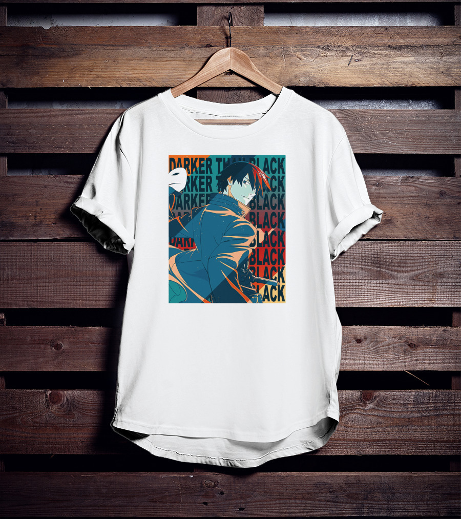 Darker Than Black Anime Character Mask T-Shirt