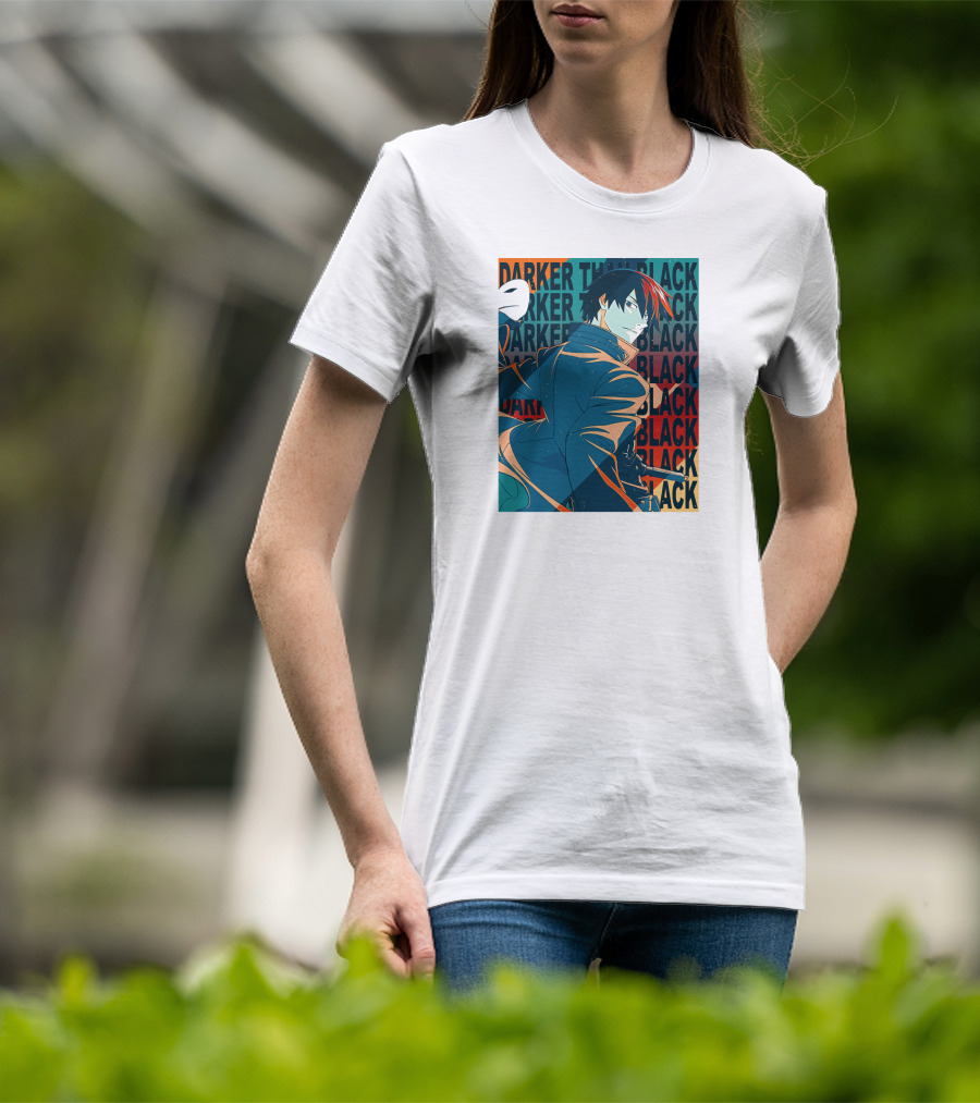 Darker Than Black Anime Character Mask T-Shirt