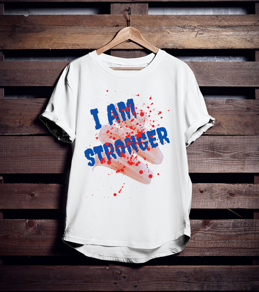 I Am Stronger Blood Splatter Hot Dog T-Shirt