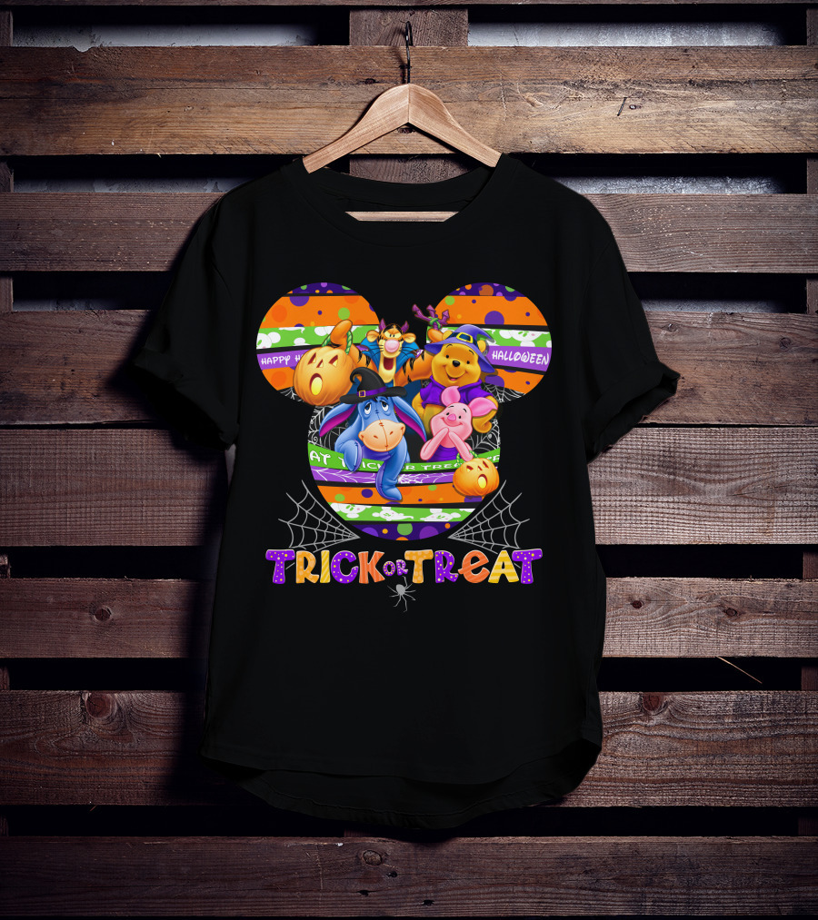 Happy Halloween Trick Or Treat Winnie The Pooh And Friends Disney T-Shirt