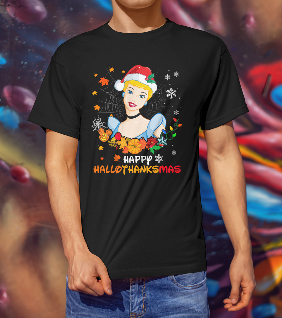 Cinderella Happy Hallothanksmas Holiday Celebration T-Shirt