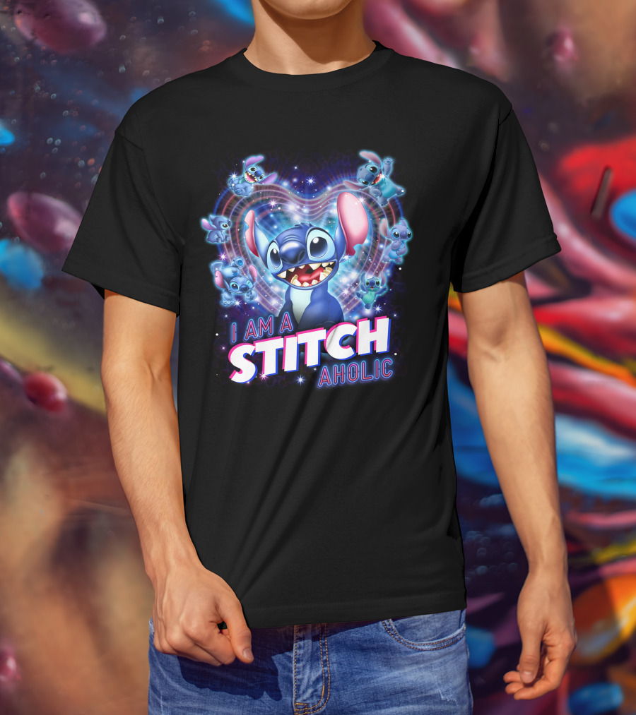 I Am A Stitch Aholic Lilo And Stitch Fan T-Shirt