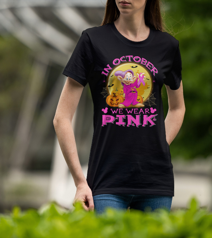 In October We Wear Pink Dopey Halloween T-Shirt
