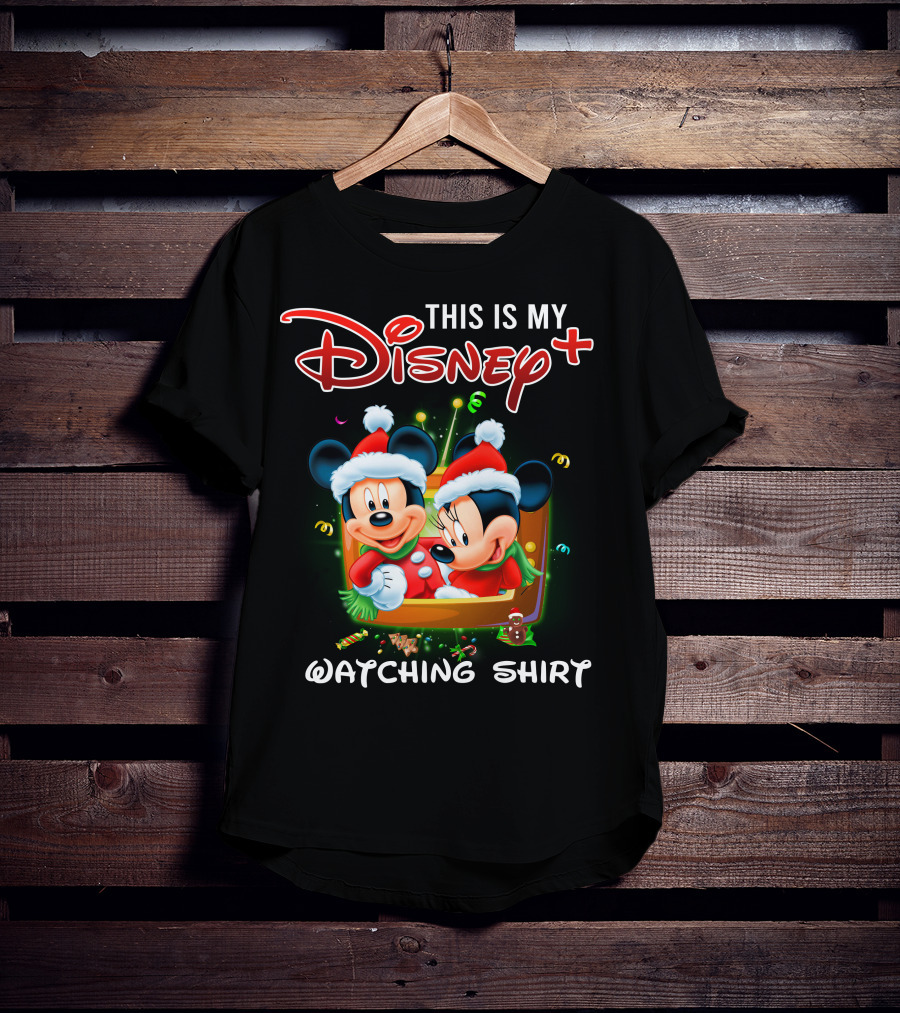 This Is My Disney Plus Watching Shirt Minie And Mickey T-Shirt