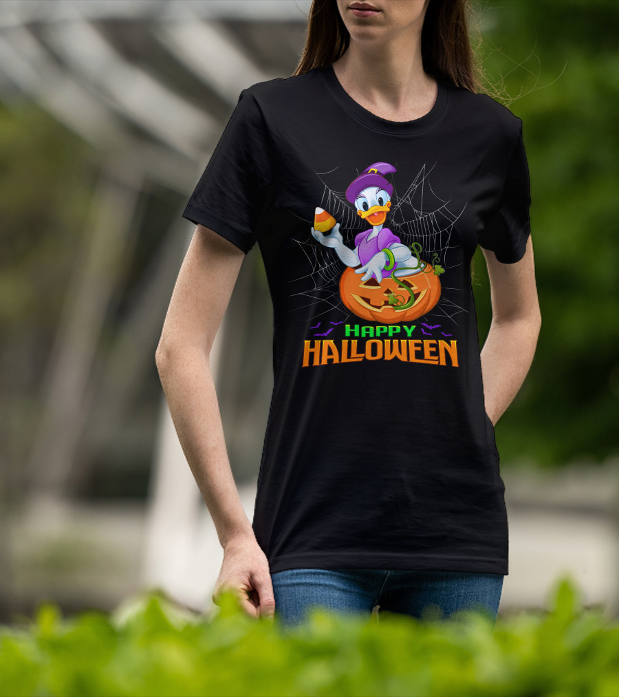 Happy Halloween Daisy Duck Halloween Pumpkin Costume Candy Corn T-Shirt