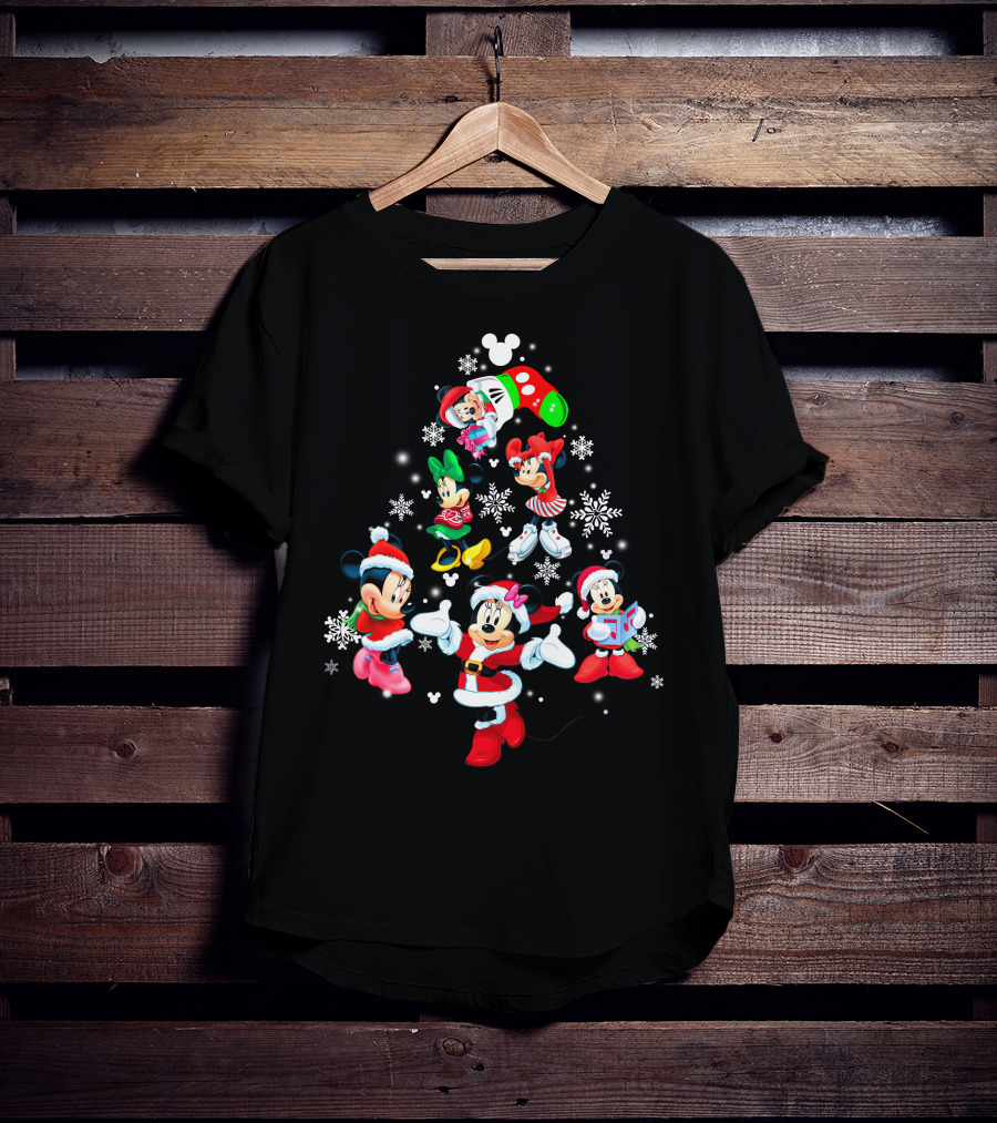 Minnie Mouse Christmas Festive Snowflake Holiday Disney Icon Collection T-Shirt