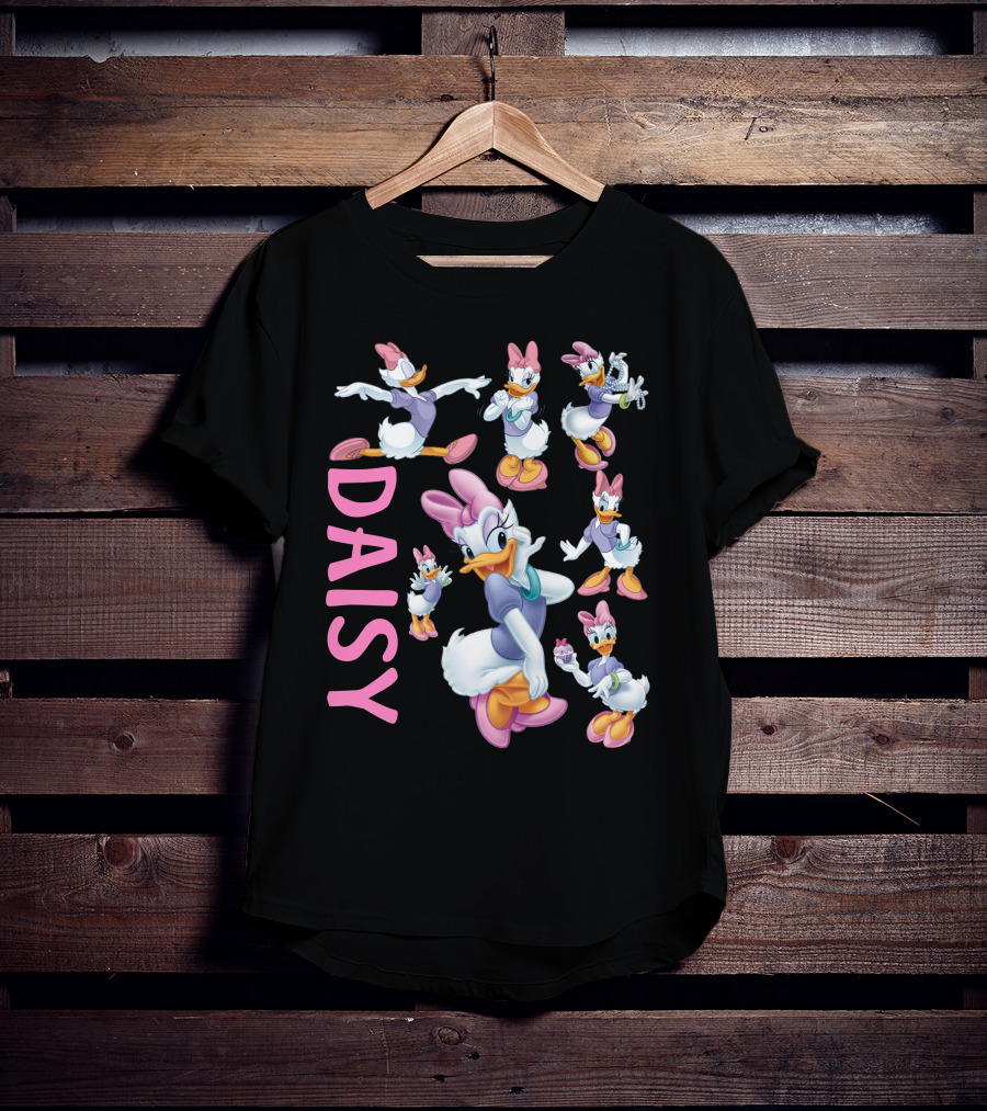 Daisy Duck Colorful Character Poses Collection T-Shirt