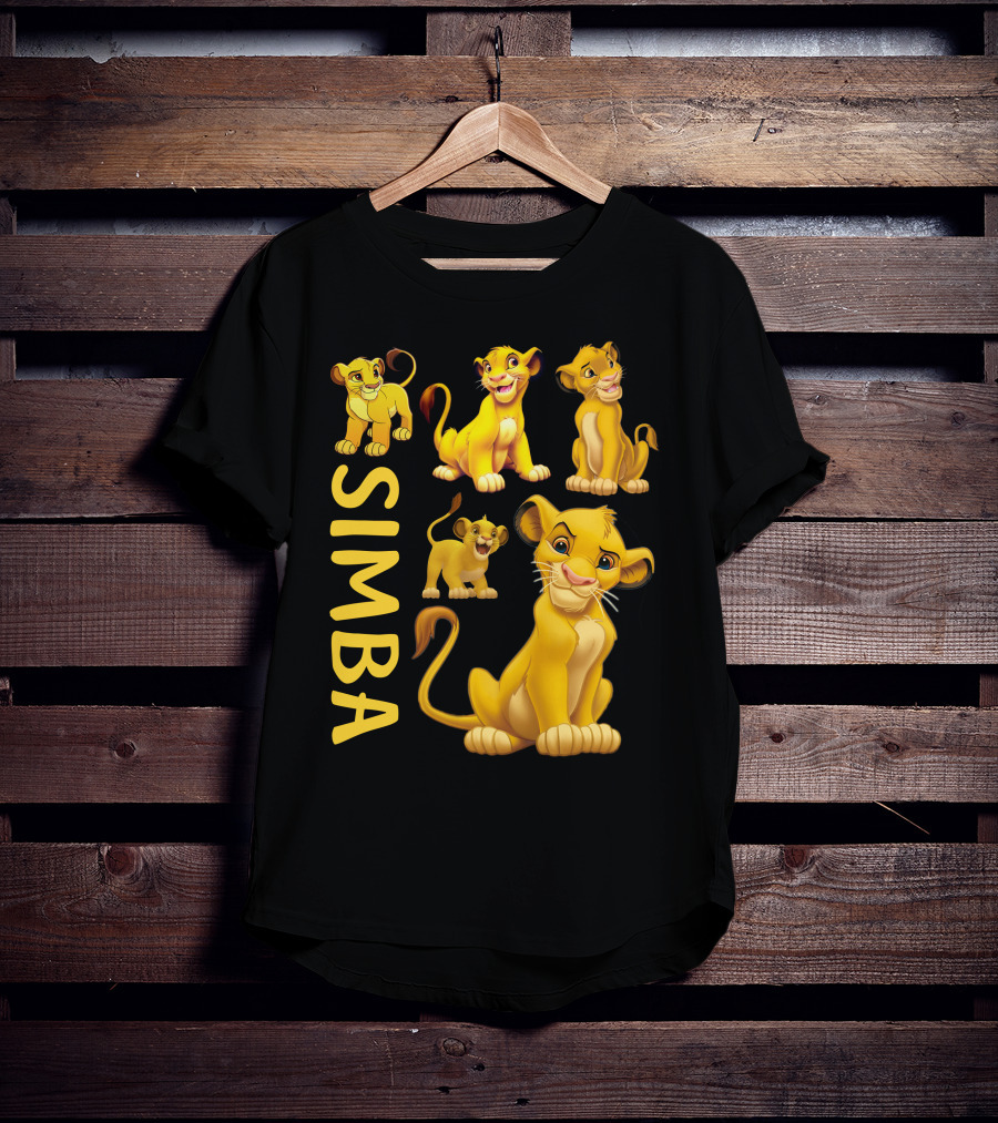Simba Lion King Cartoon Characters T-Shirt